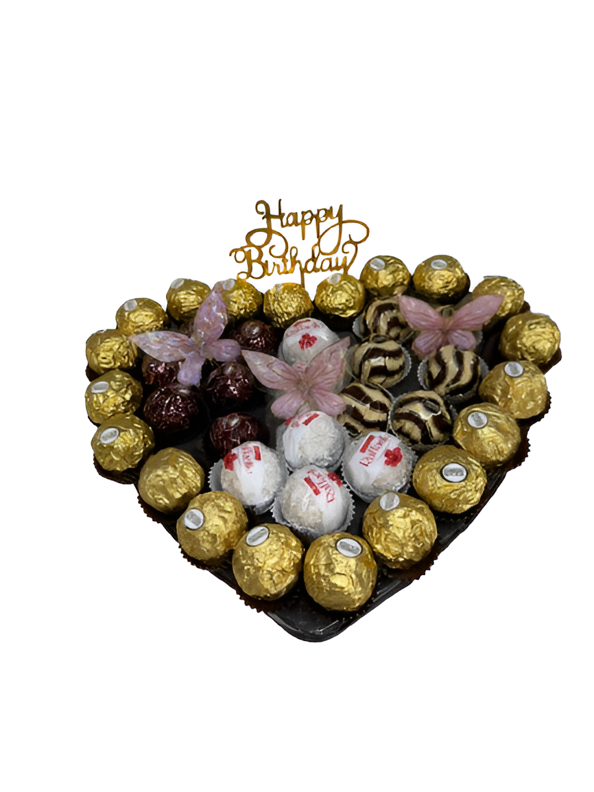 Golden Heart Chocolate Tray