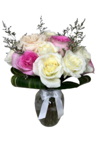 Elegant Pastel Rose Vase