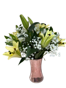 Golden Serenity Lily Bouquet
